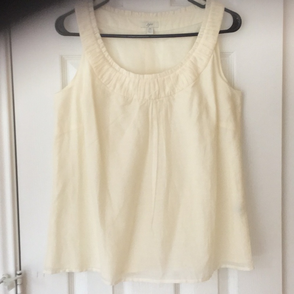 JJill  sleeveless blouse ruffle detail
